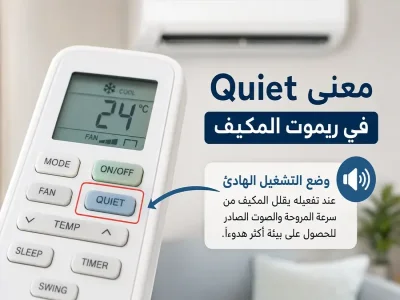 معنى Quiet في ريموت المكيف ووظيفة وضع التشغيل الهادئ